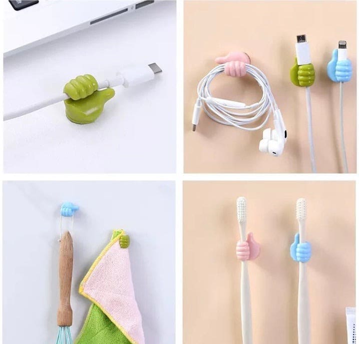 Silicone Multifunctional Hand Wall Clips, Behind-door Keys Tower Organizer Hook, Wire Data Line Holder, Silicon Thumb Holder Silicone Multifunctional Hand Wall Clips, Behind-door Keys Tower Organizer Hook, Wire Data Line Holder, Silicon Thumb Holder